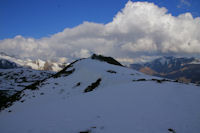 La crte menant au Pic de Cantau depuis le Cap de Castre