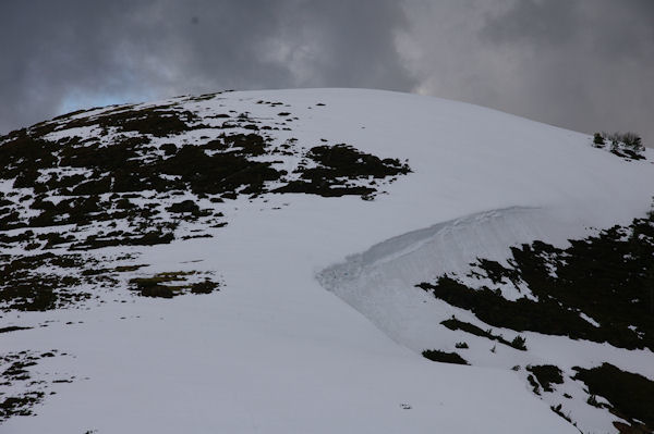 Les grandes congres barrant le Col de Berbeillet sous le Soum de Berducou