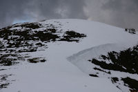 Les grandes congres barrant le Col de Berbeillet sous le Soum de Berducou