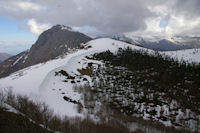 Au centre, le Soum de Berducou, a gauche, le Pic de Bazes depuis le Pic de Berbeillet