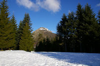 Le Pic de Bazes depuis le Col de la Serre