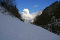 En arrivant au Col de Bazes