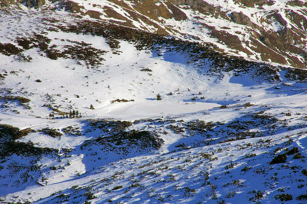 Vue du lac de Soum gel