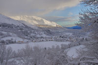 Le Val d_Azun, au fond, le Soum de la Pne, bien blanc