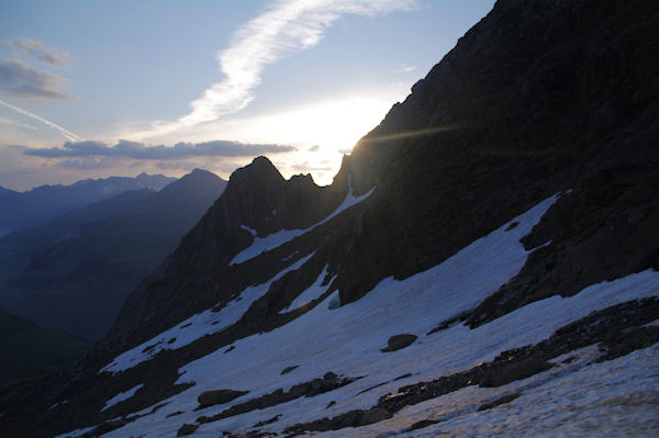 Jeu de soleil sur la crte Nord du Pic des Sarradets