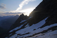 Jeu de soleil sur la crte Nord du Pic des Sarradets