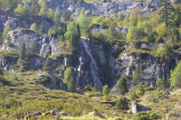 Cascade d'un ruisseau descendant de la crte Fachon