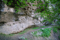 Le sentier  flanc au dessus du Bois d_Arribama