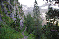 Le sentier  flanc au dessus du Bois d_Arribama