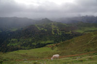 La station du Hautacam depuis le Haut de Courbes