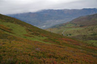 La station du Hautacam depuis sous la Courade de Maucasau