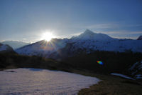 Lever de soleil sur le Pic de Larrue