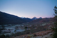 La valle du Bergons dans la gele matinale