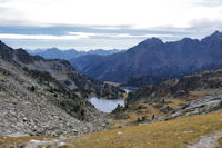 Le Gourguet de Madamete et le Lac d'Aumar depuis le Col de Madamete