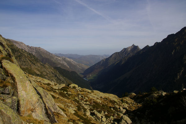 Le Val d'Azun depuis au dessus des lac Des Touest