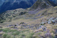 Les pentes raides Sud Est du Pic de Montaigu