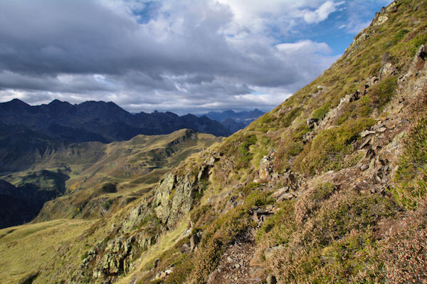 Petit passage raide avant d_arriver au Col des Rosques