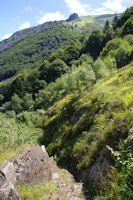 Le chemin au dessus du Pont d'Ourey