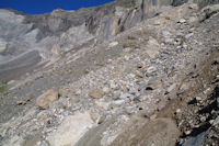 Les boulis permettant de se rapprocher de la muraille du Cirque de Troumouse