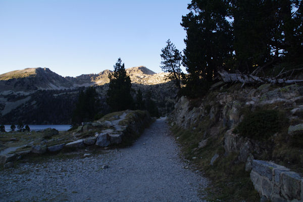 Le chemin menant au parking du Lac d_Aubert