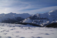 A gauche, le Pic du Midi d_Arens,  droite la Pointe de Surgatte