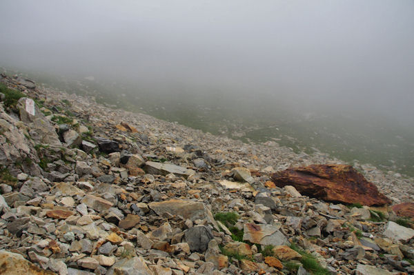 Dans la caillasse et la brume matinale