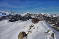 Mes traces sur la crte Ouest du Soum de la Pne