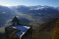 La vallee du Gave de Pau et Argeles Gazost depuis le Pic du Pibeste