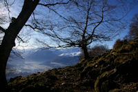 La valle du Gave de Pau et Argels Gazost depuis le col entre la Pne de Souquete et le Roc de Darr Espouey