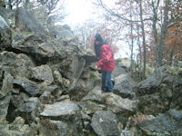 Camille dans la monte au Pic de Bazes