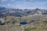 Le Lac Superieur de Bastan et les Lacs de Bastanet domines par le Pic de Bastan