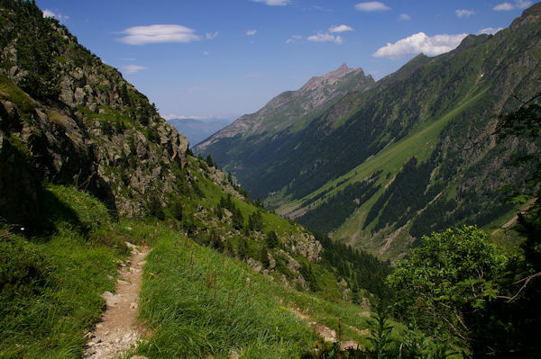 La valle du Gave d_Arrens, au fond, le Pic de Sarret