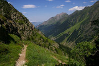 La vallee du Gave d'Arrens, au fond, le Pic de Sarret