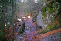 Le sentier au dessus de la Cascade de Bousss