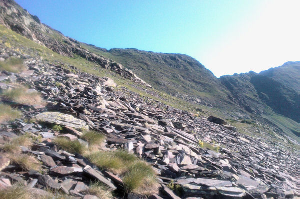 La monte vers le Sanctus au dessus du Col d_Uzious