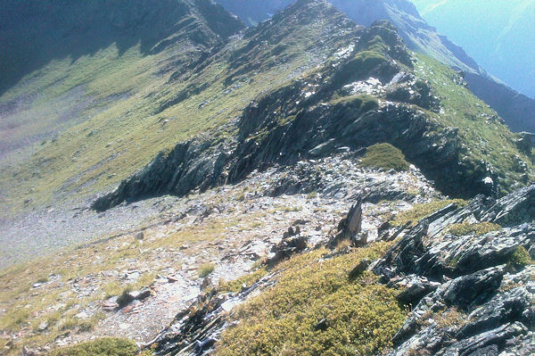 La crte entre le Sanctus et le Pic de Louesque, au fond, le Col de Louesque