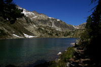 La troisime Laquette, le barage du lac d'Aubert au fond