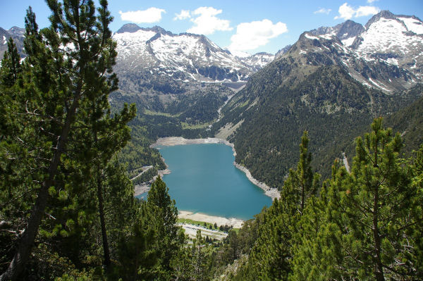 Le lac d'Ordon vu depuis la pinde sous le Soum de Monpelat