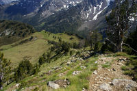 Le col de l'Estoudou depuis le Soum de Monpelat