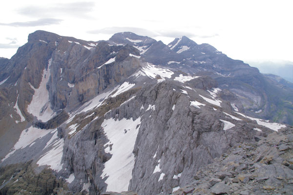 Pics de la Cascade,Epaule, Pic et Cylindre du Marbor, Mont Perdu