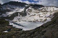 Le Lac Bleu encore gele fin juillet 2008