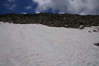 Le neve terminal avant le sommet du Turon de Neouvielle