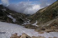 Descente de la Coume Estrete dans les neves