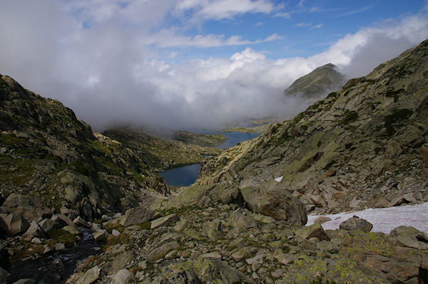 Les Lacs Estelat Suprieur et Infrieur depuis la Coume Estrte