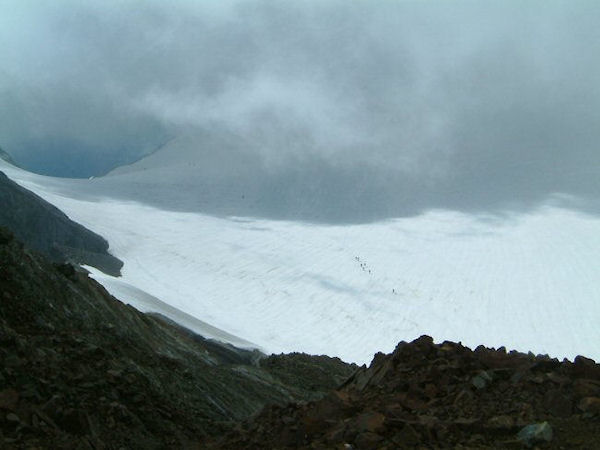 Le glacier d'Ossoue depuis la pique Longue