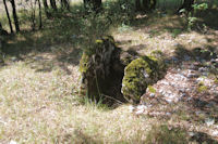 Le dolmen sans table pres de Pechaud au bord de la D17