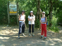 Marie Francoise, Julie et Camille au depart