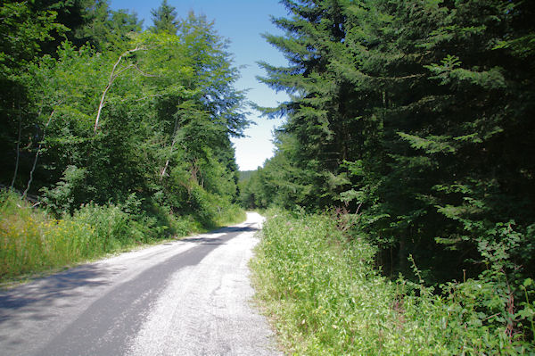 La route au dessus du Lac de La Galaube