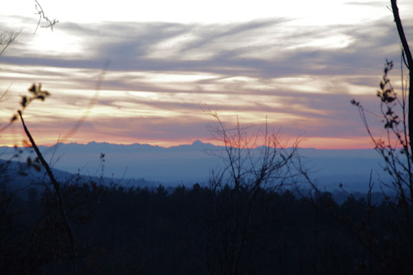 Derniers rayons du soleil sur les Pyrnes