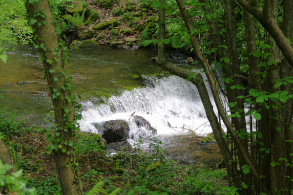 Une cascade vers la centrale electrique dans la valle du Sor